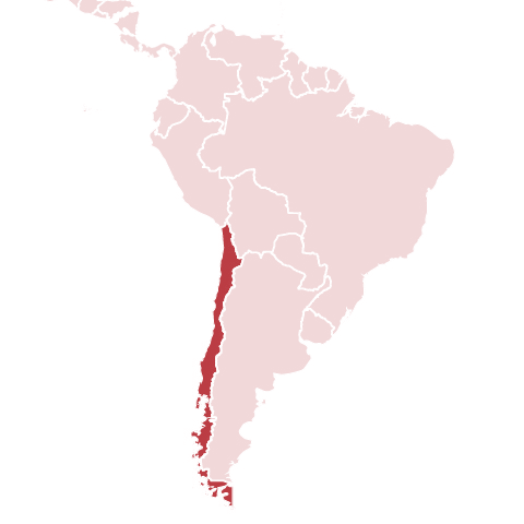 Kartillustration Chile